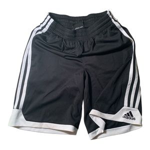 Like new - child small / size 8 - Adidas black and white athletic shorts